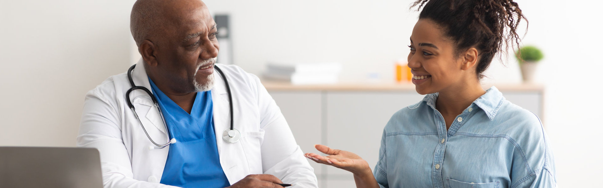 doctor and patient talking